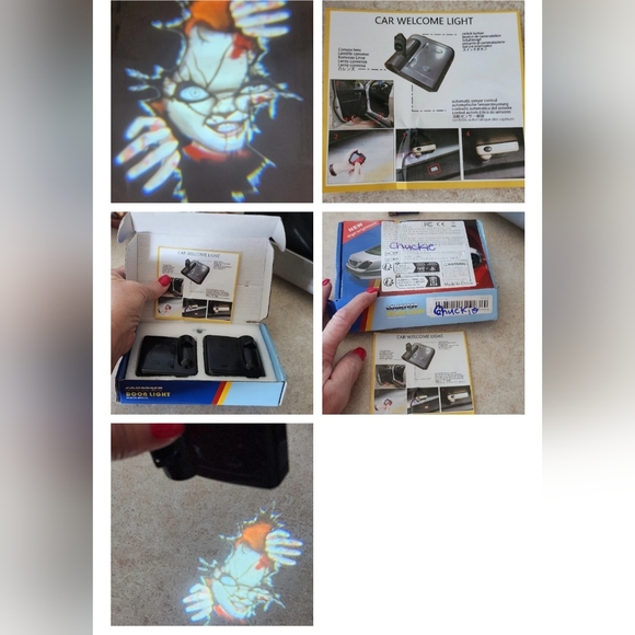 Two Wireless Universal Chuckie Chucky Universal Door Projector Welcome Lig… - Picture 1 of 5